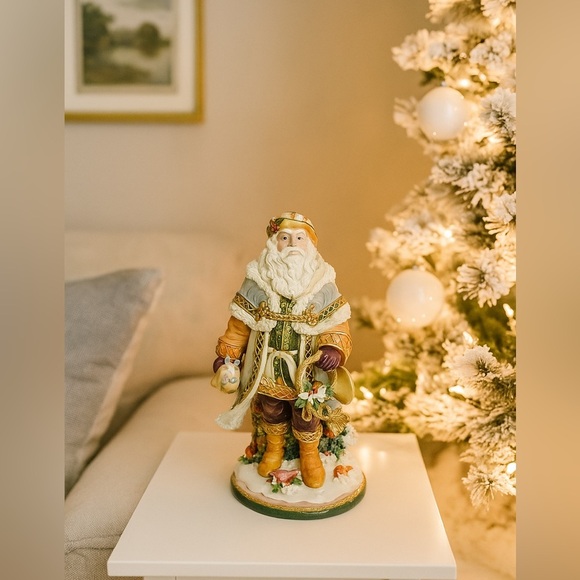 Rare Fitz and Floyd Clairmont Christmas Musical Santa Plays Deck The Halls 9.5” - Picture 1 of 17